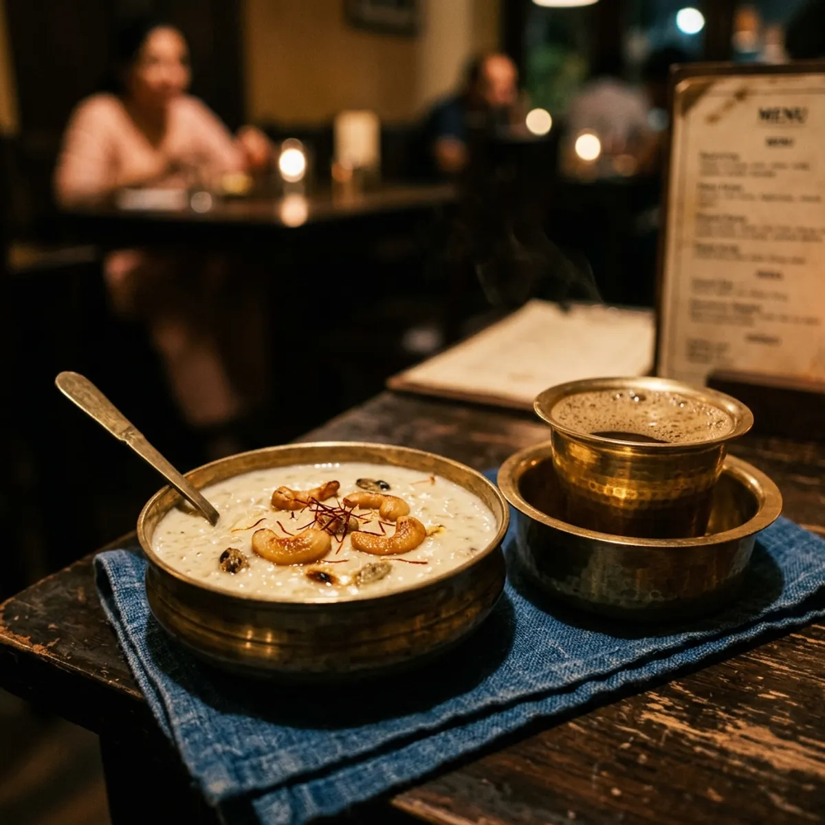Traditional South Indian desserts and filter coffee