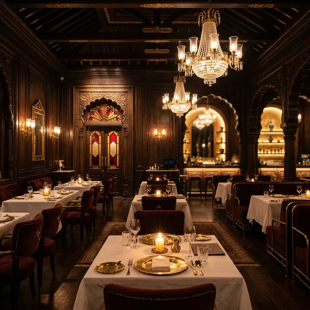 The Chettinad fine dining interior — heritage Chettinad ambience